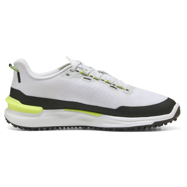 Puma Ignite Elevate X Golf Shoes (Puma White/Puma Black/Safety Yellow) Superior Step-In Comfort With IGNITE FOAM