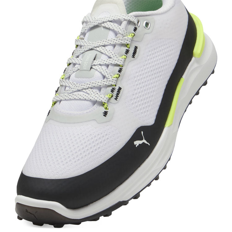  Puma Ignite Elevate X Golf Shoes (Puma White/Puma Black/Safety Yellow) Superior Step-In Comfort With IGNITE FOAM