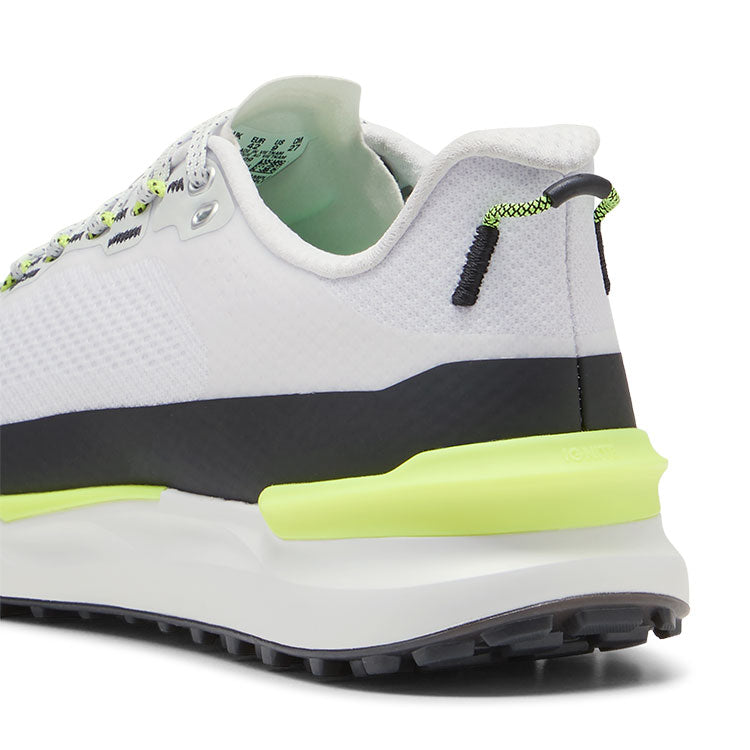  Puma Ignite Elevate X Golf Shoes (Puma White/Puma Black/Safety Yellow) Superior Step-In Comfort With IGNITE FOAM