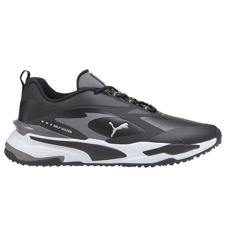  Puma GS Fast Golf Shoes (Black/Black/Quiet Shade) Extra Stability With Integrated Midsole Saddle