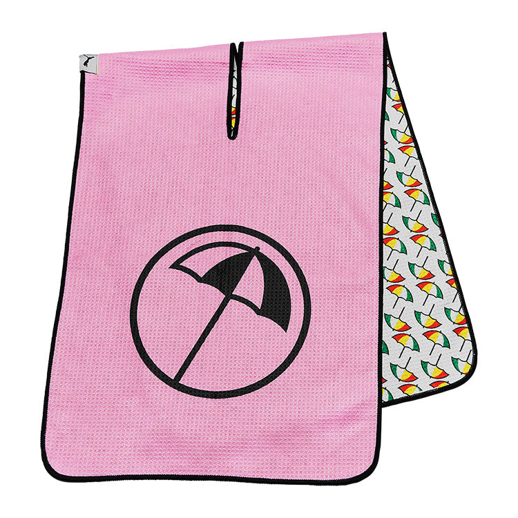  Puma X Arnold Palmer Umbrella Golf Towel (White Glow/Pale Pink) Super Absorbent With Iconic Design