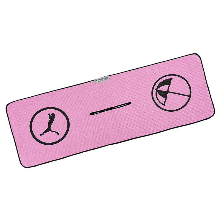  Puma X Arnold Palmer Umbrella Golf Towel (White Glow/Pale Pink) Super Absorbent With Iconic Design