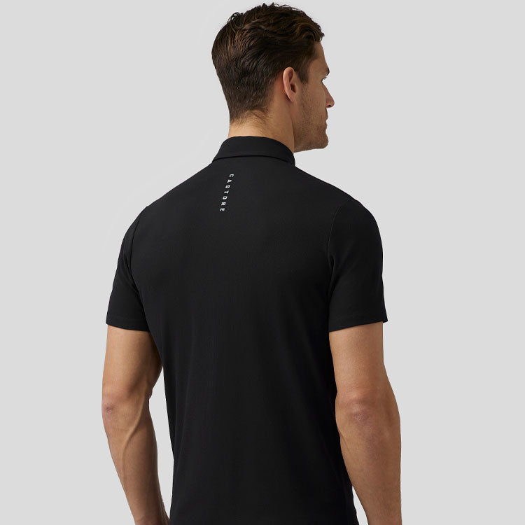  Castore Essential Golf Polo Shirt (Black) Premium Performance With Technical Fabric