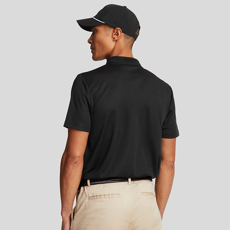  Lyle & Scott Tech Golf Polo Shirt (Jet Black) Technical Performance With Iconic Gold Eagle