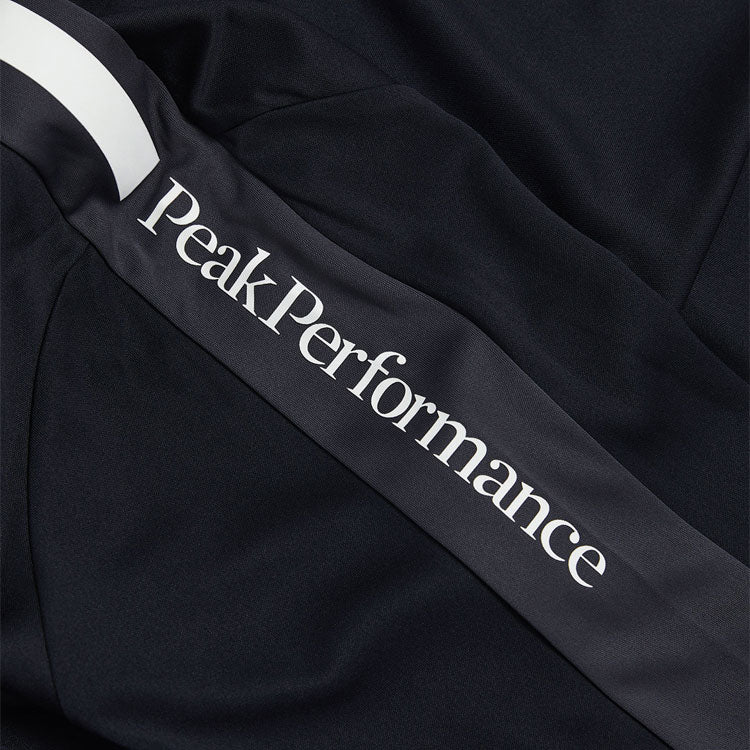  Peak Performance Player Long Sleeve Golf Polo Shirt (Black/Motion Grey) Technical Fabric With Quick-Drying