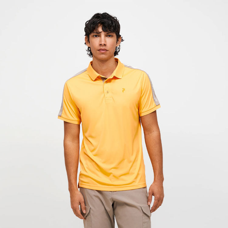  Peak Performance Player Golf Polo Shirt (Blazing Orange/Avid Beige) Technical Fabric With Quick-Drying