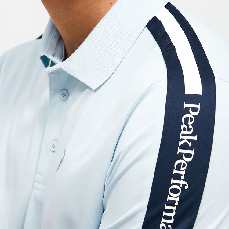  Peak Performance Player Golf Polo Shirt (Cloud/Blue Shadow) Technical Fabric With Quick-Drying