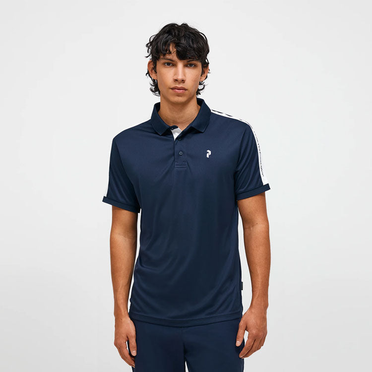  Peak Performance Player Golf Polo Shirt (Blue Shadow/White) Technical Fabric With Quick-Drying
