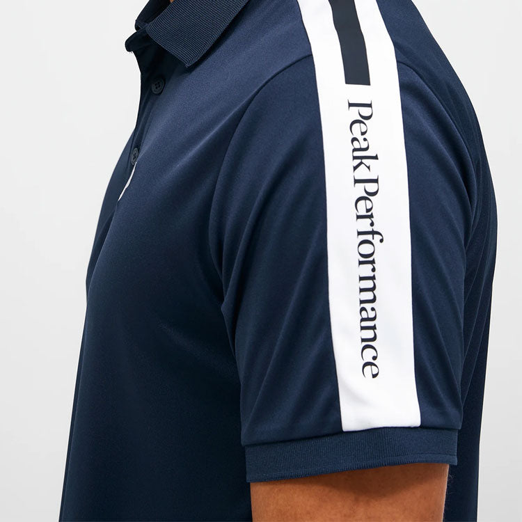  Peak Performance Player Golf Polo Shirt (Blue Shadow/White) Technical Fabric With Quick-Drying