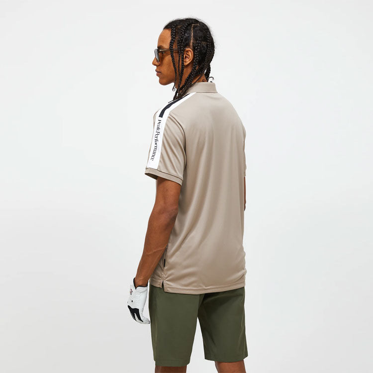  Peak Performance Player Golf Polo Shirt (Avid Beige/White) Technical Fabric With Quick-Drying