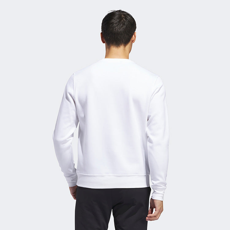  Adidas Crewneck Golf Sweater (White) Double Knit Fabric For More Warmth