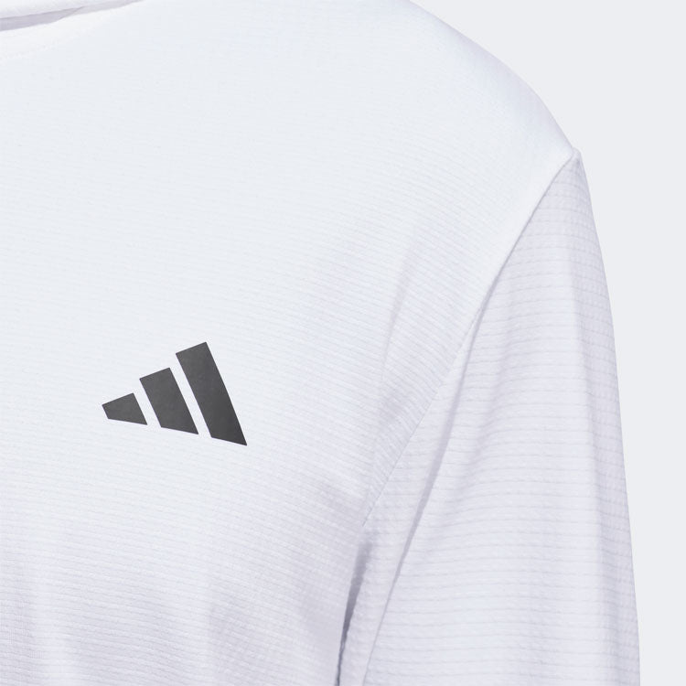  Adidas Ultimate365 Elevated Golf Hoodie (White) Double Knit Fabric For More Warmth