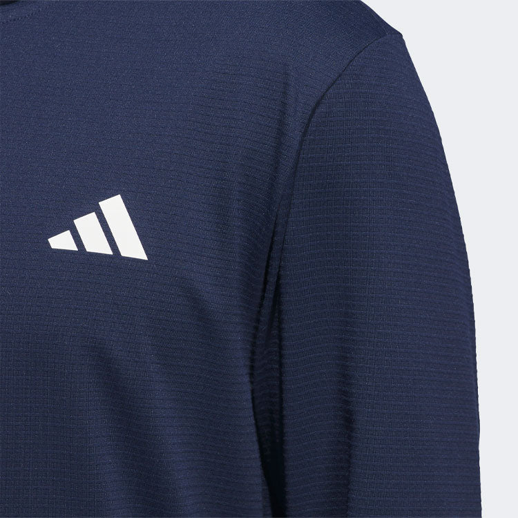  Adidas Ultimate365 Elevated Golf Hoodie (Collegiate Navy) Double Knit Fabric For More Warmth