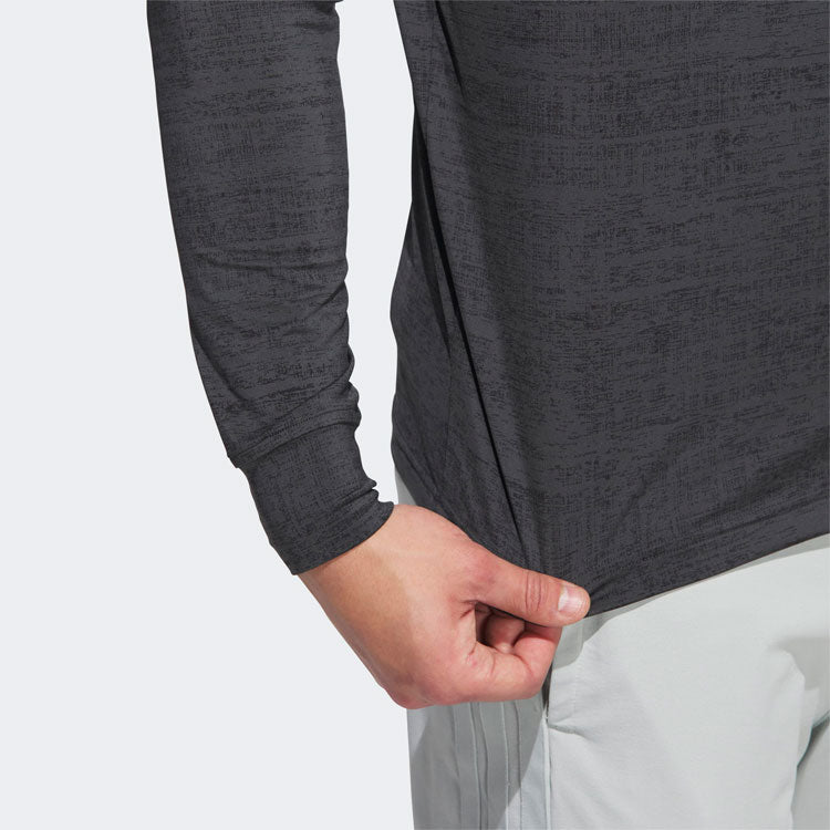  Adidas Core Print Golf Hoodie (Black/Carbon) Lightweight Knit Fabric For More Comfort