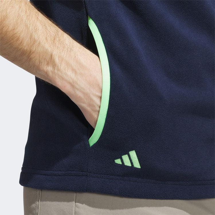  Adidas Ultimate365 Hooded Golf Vest (Collegiate Navy) 4-Way Stretch Knit Construction With Polar Fleece