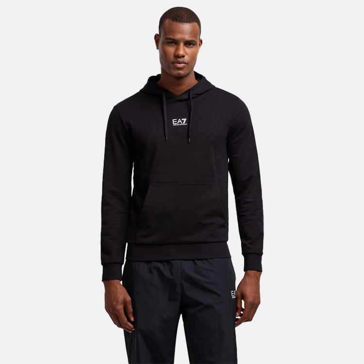  Emporio Armani Core Golf Hoodie (Black) Stretch-Knit Fabric With Minimalist Design