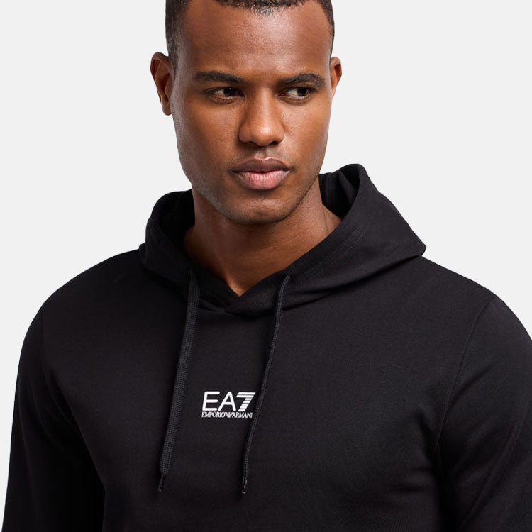  Emporio Armani Core Golf Hoodie (Black) Stretch-Knit Fabric With Minimalist Design