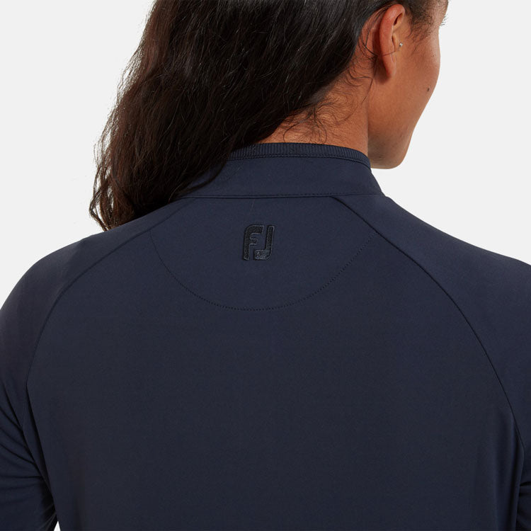  FootJoy Ladies 1/2 Zip Golf Midlayer (Navy) Four Way Stretch Fabric With Moisture Control
