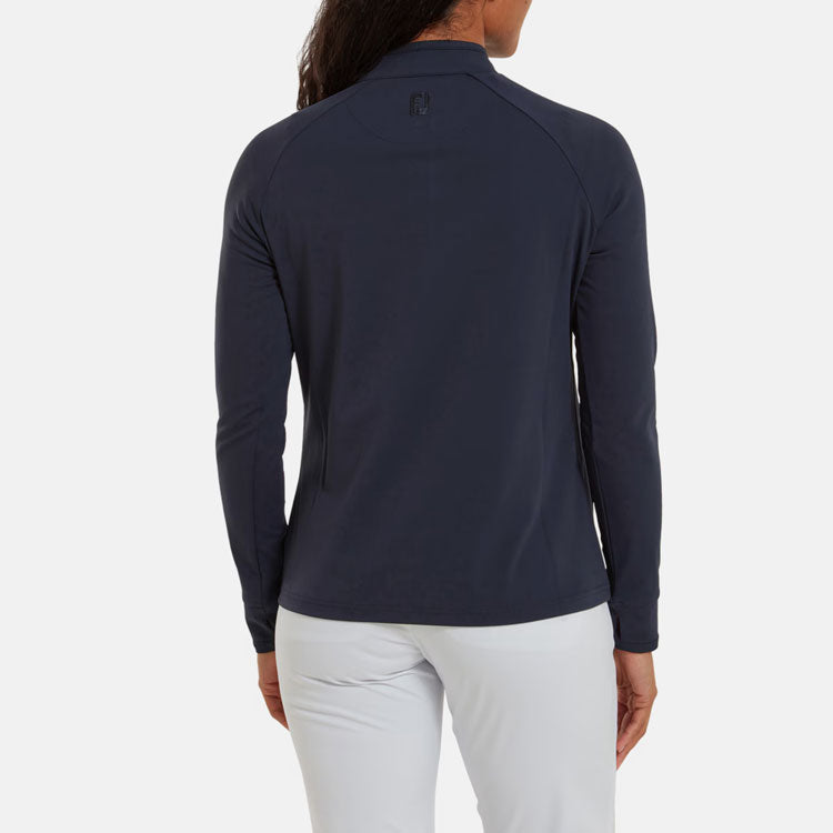  FootJoy Ladies 1/2 Zip Golf Midlayer (Navy) Four Way Stretch Fabric With Moisture Control