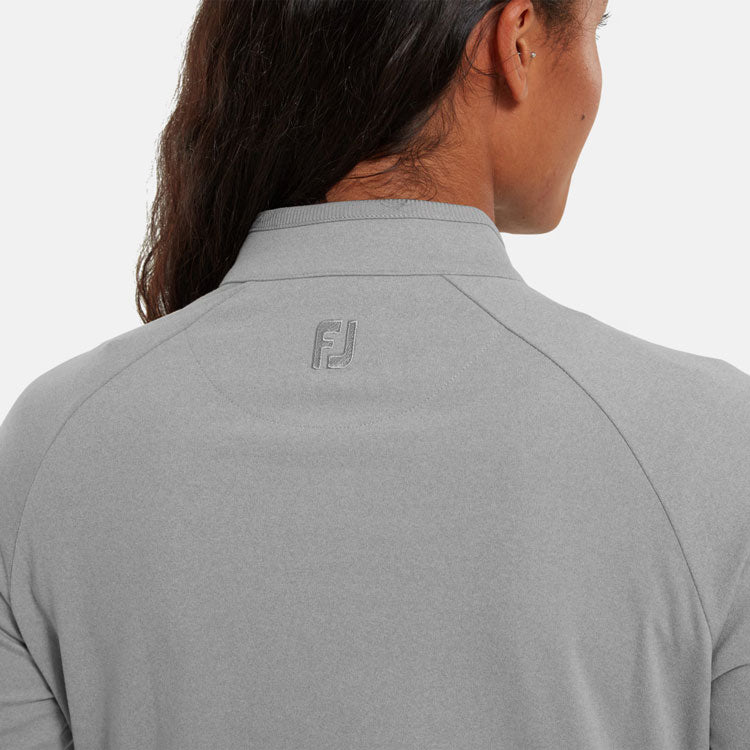  FootJoy Ladies 1/2 Zip Golf Midlayer (Grey) Four Way Stretch Fabric With Moisture Control