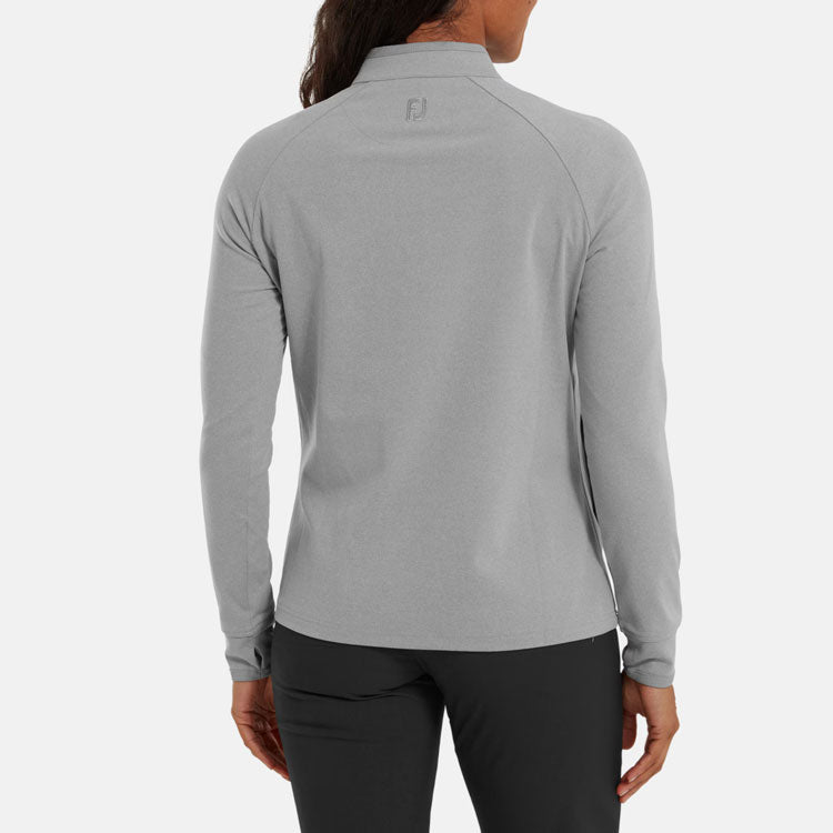 FootJoy Ladies 1/2 Zip Golf Midlayer (Grey) Four Way Stretch Fabric With Moisture Control