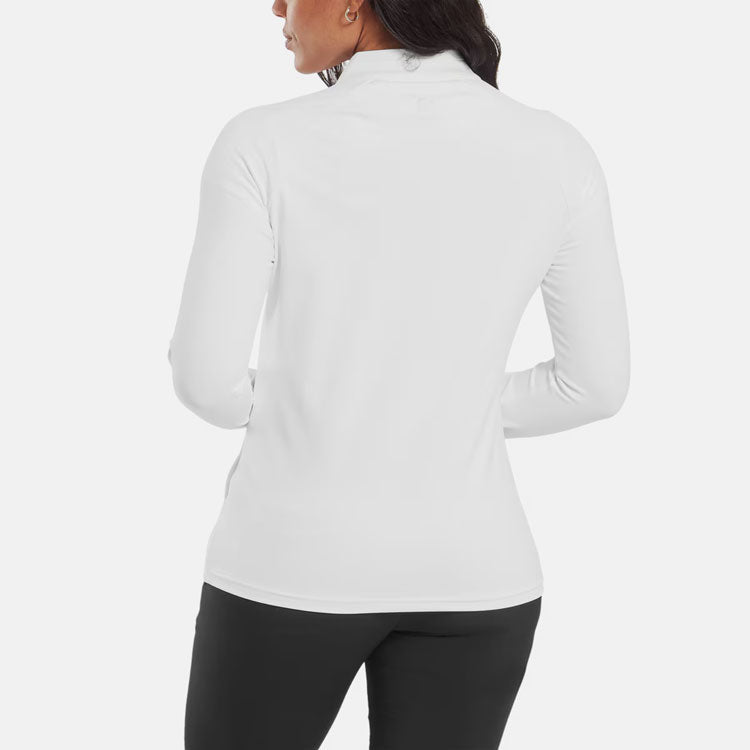  FootJoy Ladies 1/2 Zip Golf Midlayer (White) Four Way Stretch Fabric With Moisture Control