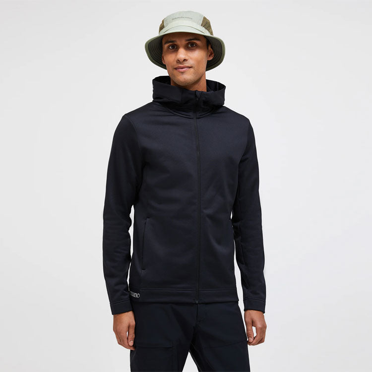  Peak Performance Rider Tech Full Zip Golf Hoodie (Black) Brushed Back Fleece For Extra Warmth