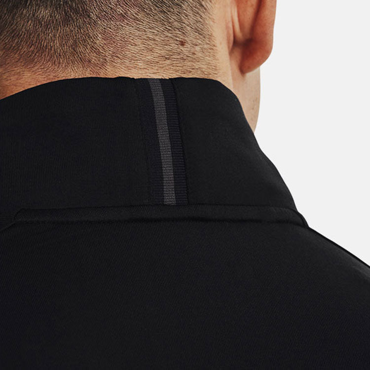  Under Armour Playoff 1/4 Zip Golf Sweater (Black/Jet Gray) Lightweight Fabric With HeatGear Technology