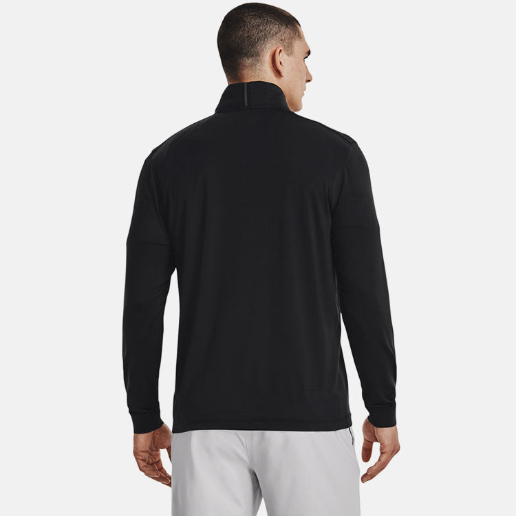  Under Armour Playoff 1/4 Zip Golf Sweater (Black/Jet Gray) Lightweight Fabric With HeatGear Technology