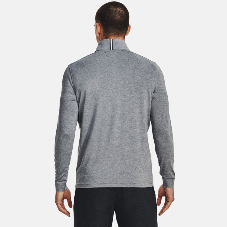  Under Armour Playoff 1/4 Zip Golf Sweater (Steel/Mod Gray/Pitch Gray) Lightweight Fabric With HeatGear Technology