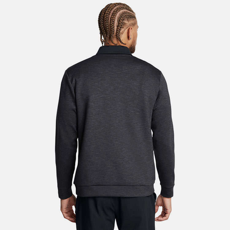  Under Armour Drive Crewneck Golf Sweater (Black/Anthracite/Black) Brushed Interior For Extra Warmth