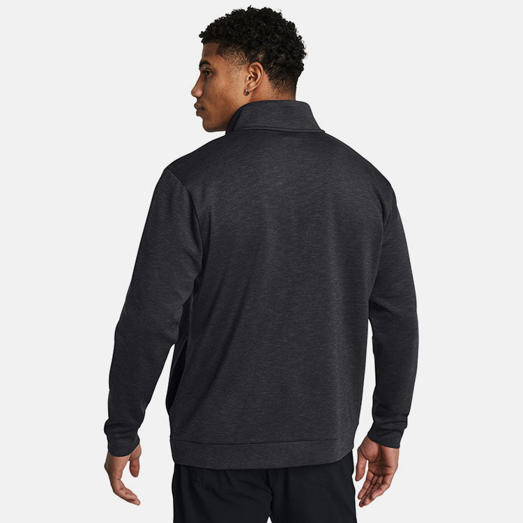  Under Armour Drive 1/4 Zip Golf Sweater (Black/Anthracite/Black) Brushed Interior For Extra Warmth