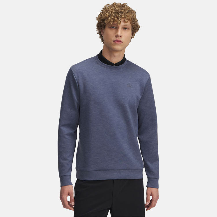  Under Armour Drive Crewneck Golf Sweater (Downpour Grey/Gravel) Brushed Interior For Extra Warmth
