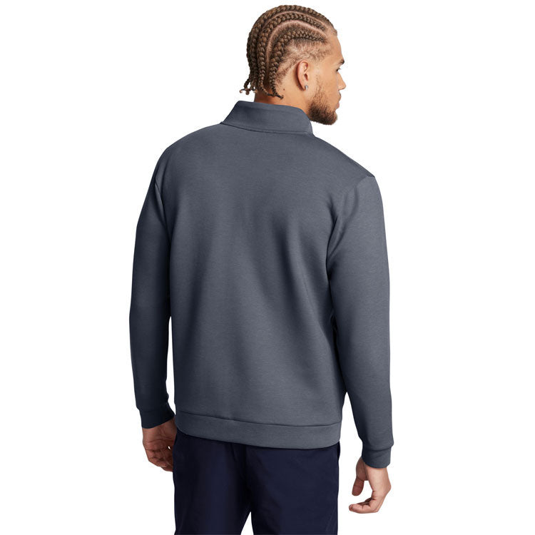  Under Armour Drive Crewneck Golf Sweater (Downpour Grey/Gravel) Brushed Interior For Extra Warmth