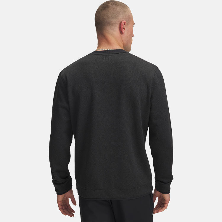  Under Armour Fleece Crewneck Golf Sweater (Black) Brushed Interior For Extra Warmth