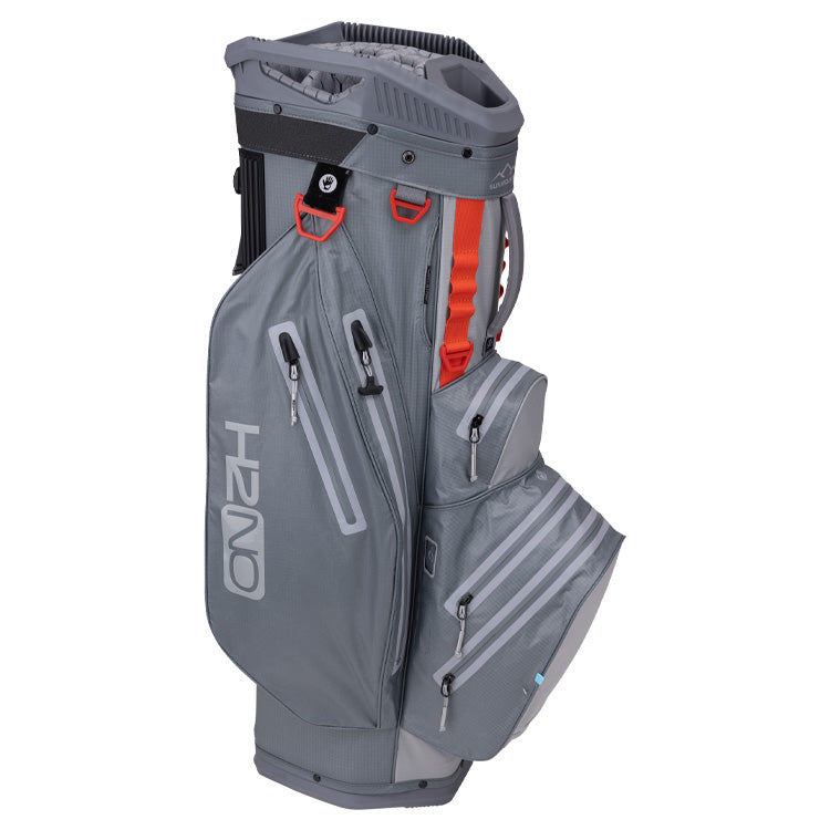  Sun Mountain H2NO Lite Golf Cart Bag (Nickel/Cadet/Tango) Completely Waterproof With 14 Way Dividers