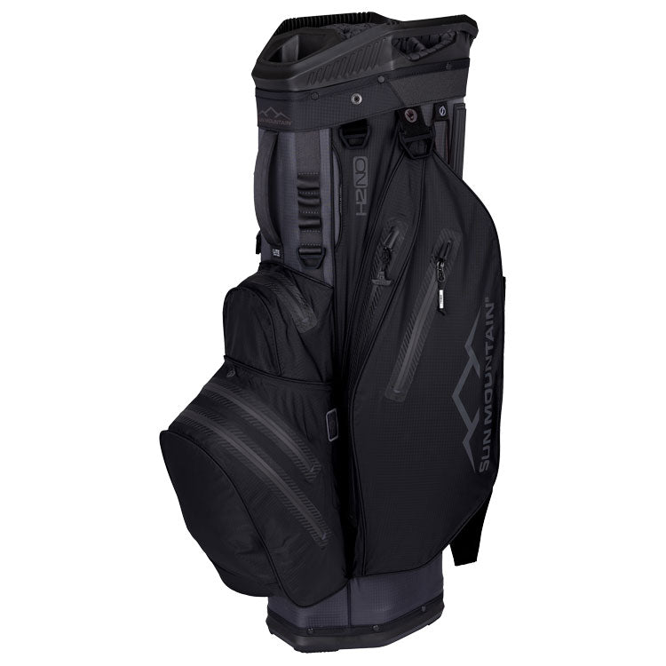  Sun Mountain H2NO Lite Golf Cart Bag (Steel/Black) Completely Waterproof With 14 Way Dividers