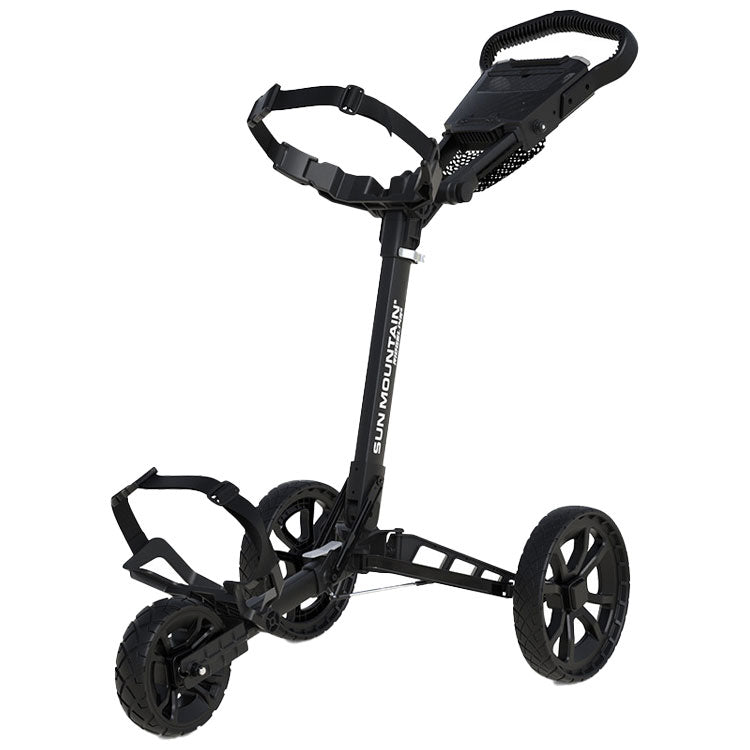  Sun Mountain Ridgeline 3 Wheel Golf Trolley (Black) Fully Adjustable With Vertical Fit Technology