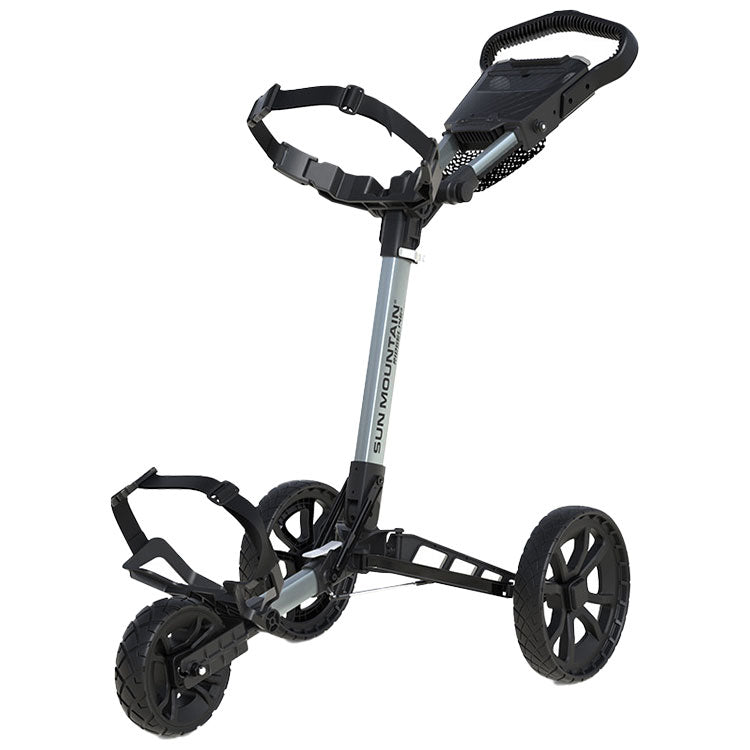  Sun Mountain Ridgeline 3 Wheel Golf Trolley (Silver) Fully Adjustable With Vertical Fit Technology