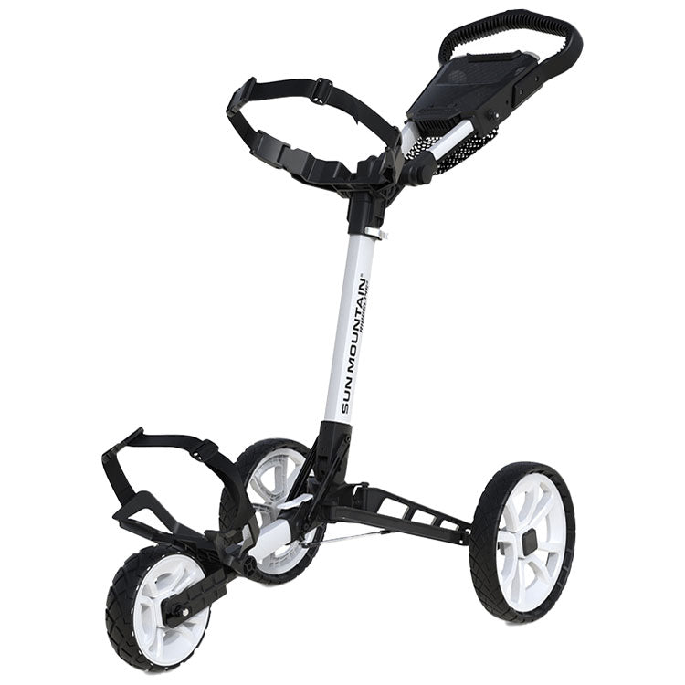  Sun Mountain Ridgeline 3 Wheel Golf Trolley (White) Fully Adjustable With Vertical Fit Technology
