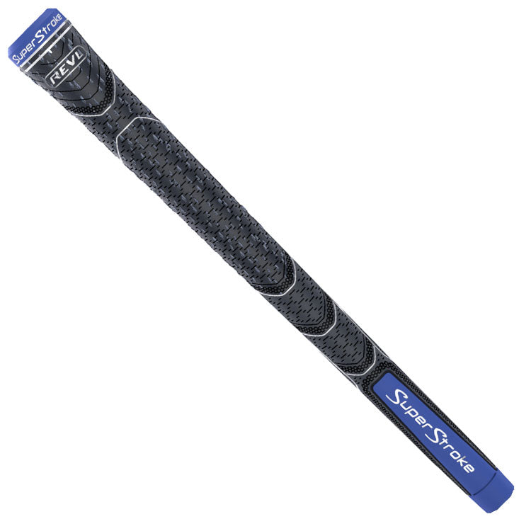  SuperStroke Midsize REVL Player Golf Grip (Grey/Blue) All Weather Control With Durable Design