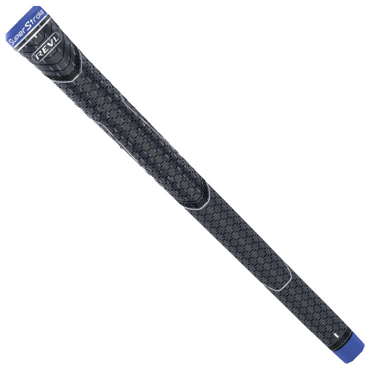  SuperStroke Midsize REVL Player Golf Grip (Grey/Blue) All Weather Control With Durable Design