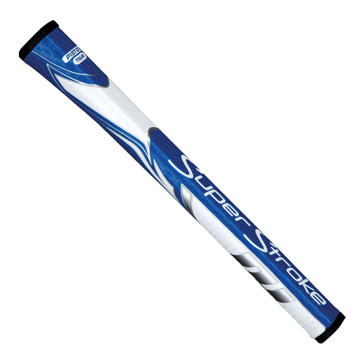  SuperStroke Zenergy Pistol GT Tour Putter Grip (Blue/White) Enhanced Surface Feel With Original Shape