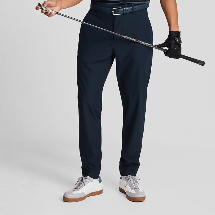  Lyle & Scott Airlight Tech Jogger Golf Pants (Dark Navy) Stretch Construction With Iconic Gold Eagle