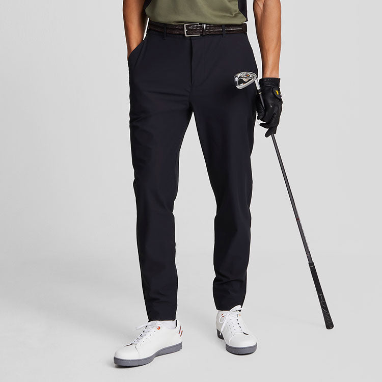  Lyle & Scott Airlight Tech Jogger Golf Pants (Jet Black) Stretch Construction With Iconic Gold Eagle