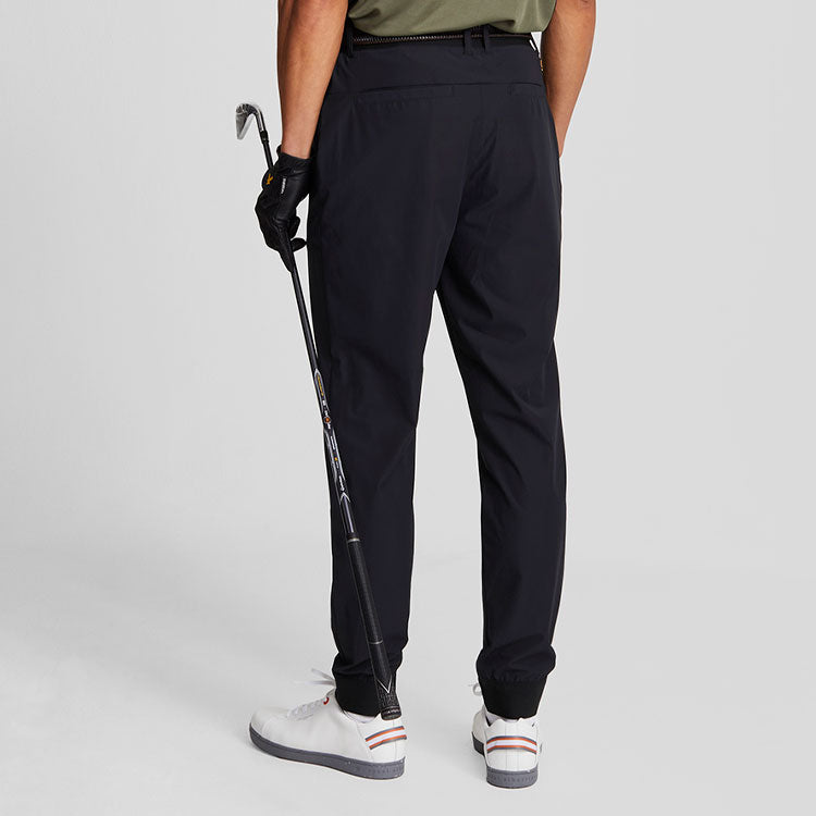  Lyle & Scott Airlight Tech Jogger Golf Pants (Jet Black) Stretch Construction With Iconic Gold Eagle