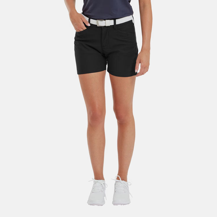  FootJoy Ladies Golf Shorts (Black) Stretch Fabric With Moisture Management