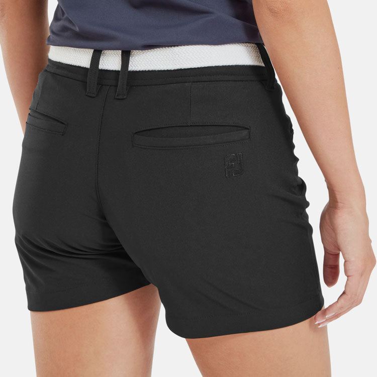  FootJoy Ladies Golf Shorts (Black) Stretch Fabric With Moisture Management