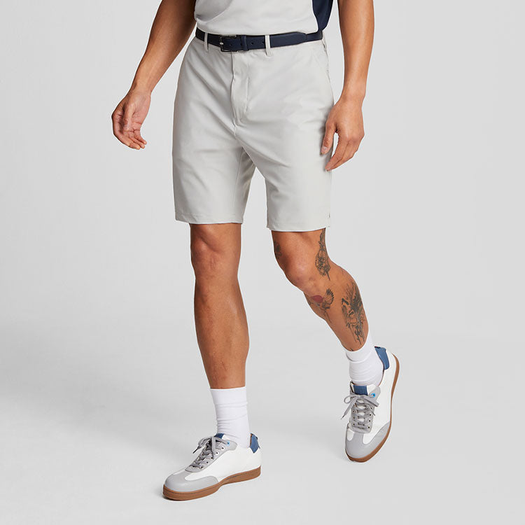  Lyle & Scott AirLight Tech Golf Shorts (Pebble) Moisture-Wicking With Iconic Gold Eagle