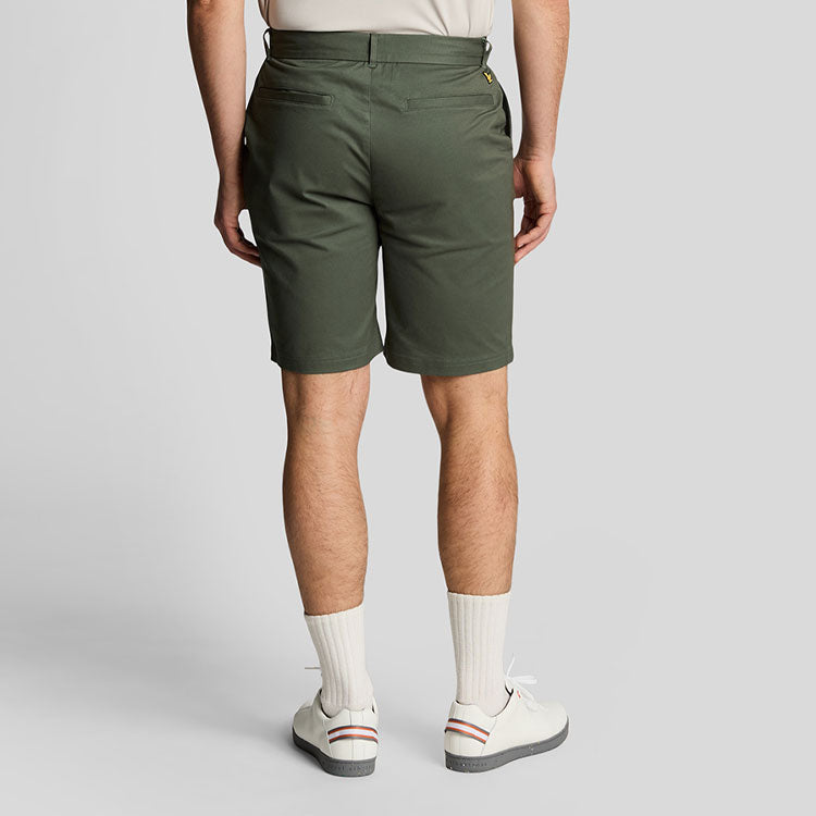  Lyle & Scott Course Stretch Chino Golf Shorts (Cactus Green) Stretch Construction With Iconic Gold Eagle